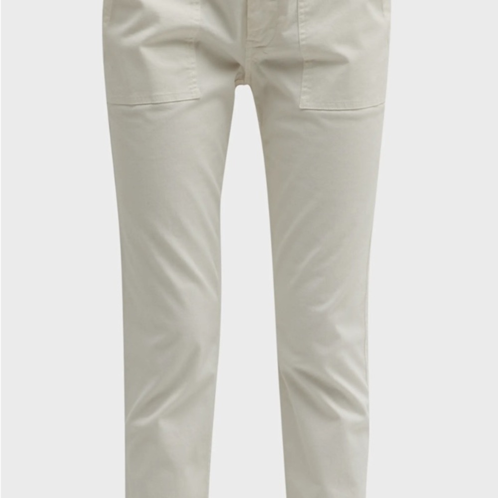 Nili Lotan Jenna Pants “Eggshell” Size 6 Straight Leg raw hem, Cream, NEVER WORN